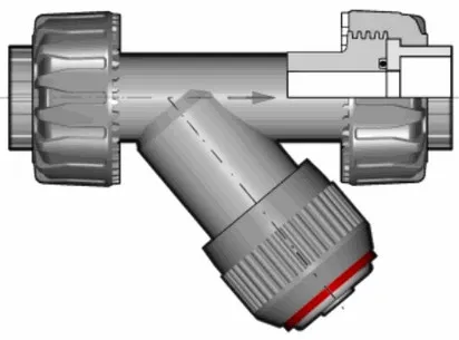 Грязевый фильтр RVUIV ПВХ с муфтовыми окончаниями, EPDM, FIP d63 (DN50)
