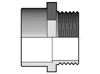 Адаптер с наружной резьбой PP-H FIP 25x3/4 SDR11 PN10