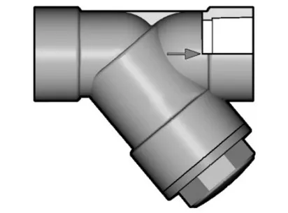 Грязевый фильтр RVIV ПВХ с муфтовыми окончаниями, EPDM, FIP d90 (DN80)
