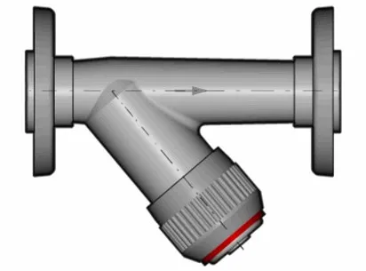 Грязевый фильтр RVOT ПВХ с фланцевыми окончаниями, EPDM, FIP d75 (DN65)