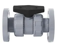 Кран шаровый ХПВХ фланцевые окончания промышленный EPDM IPS d20 (DN15)