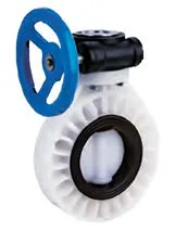 Дисковый затвор IFK ПВДФ с редуктором d12"(DN300)